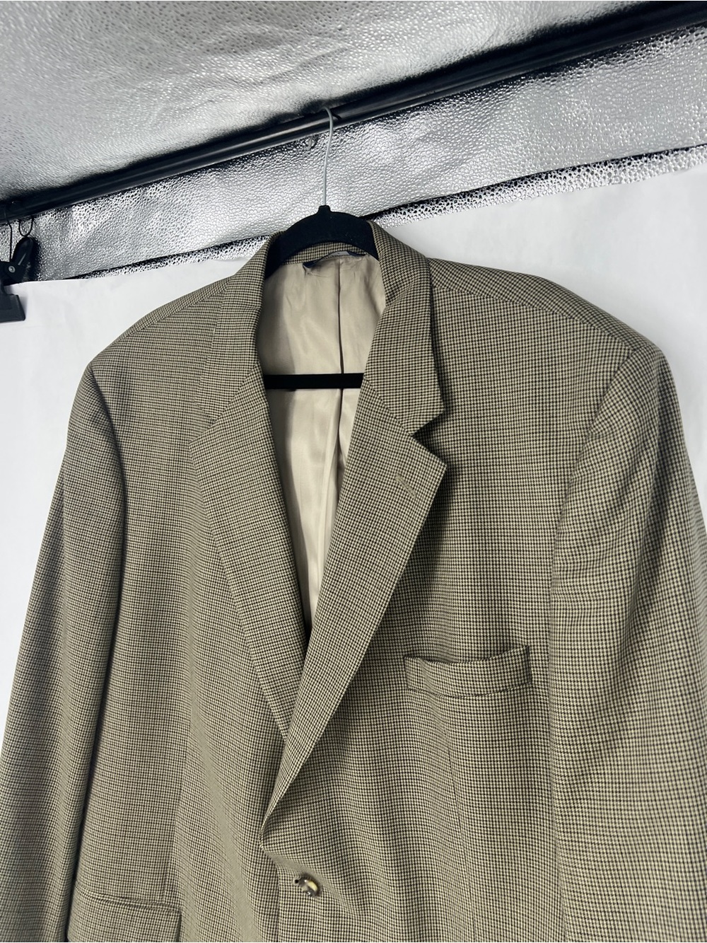 Brooks Brothers tan houndstooth Two-Button Sport Coat - Picture 6 of 10